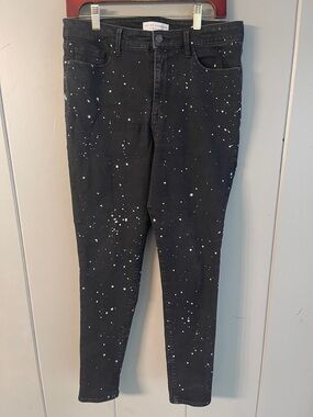 Social Standard Sanctuary Jean Black Denim Silver Sparkles Whimsical Festival